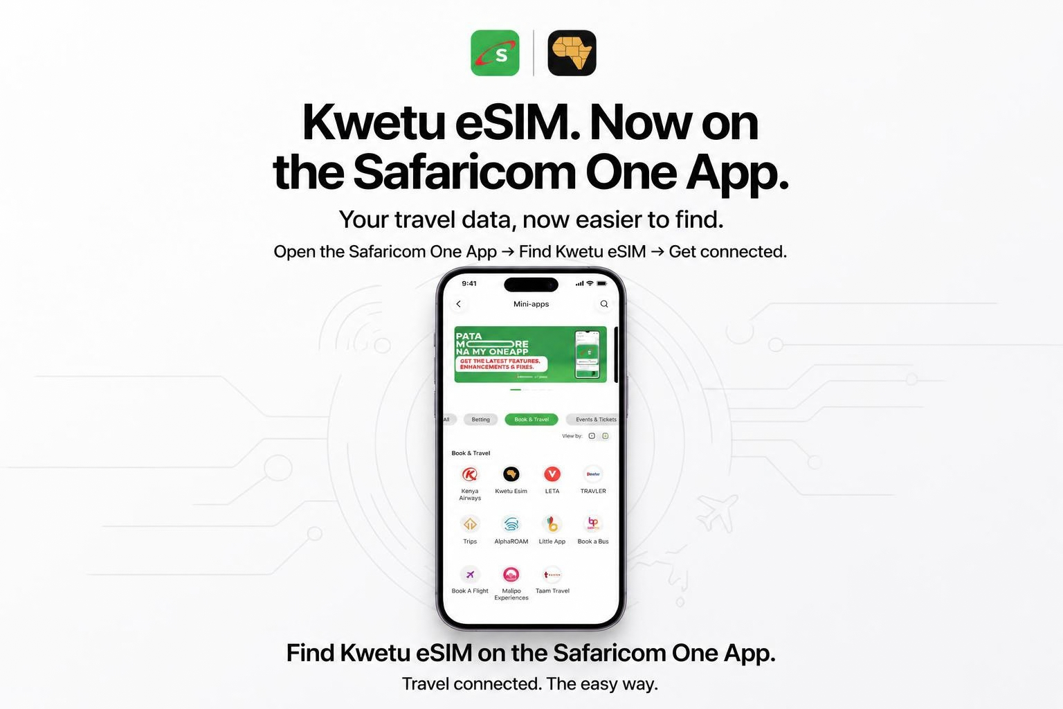 Kwetu eSIM Is Now on Safaricom M-PESA: Get Connected Before You Fly
